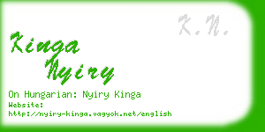 kinga nyiry business card